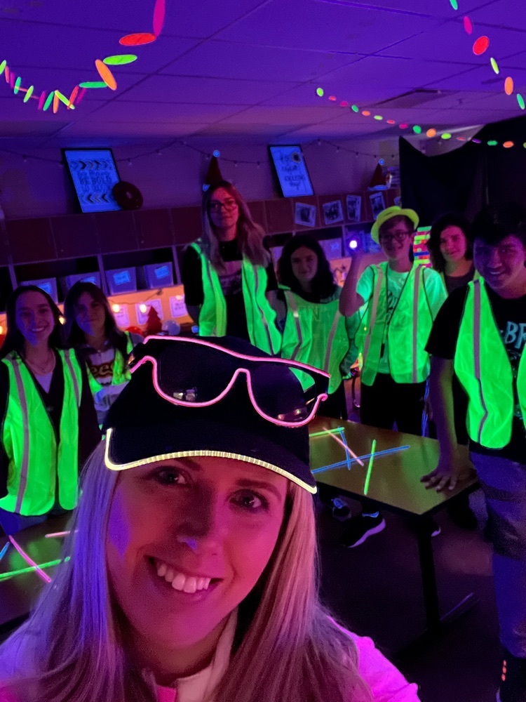 Glow day in Mrs Zachrich’s classroom reviewing system of equations and inequalities. 