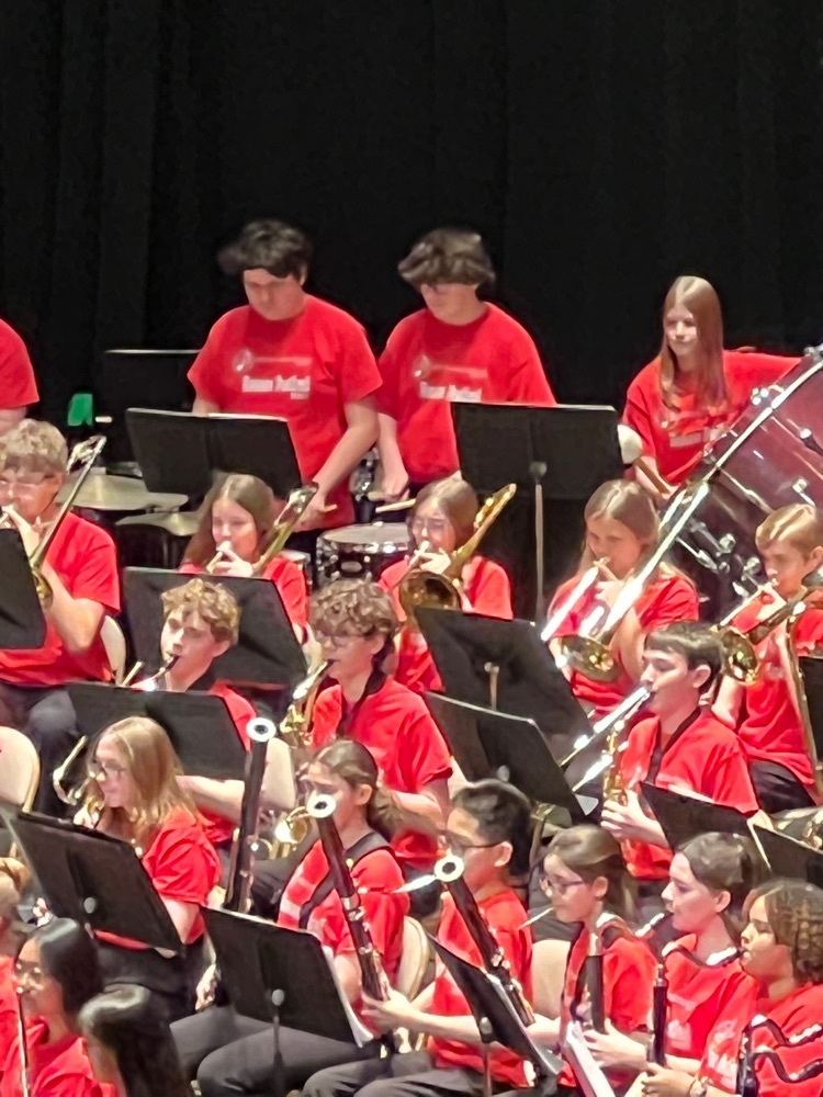 Anna Saunders performs with the OMEA District 1 Middle School Honors Band